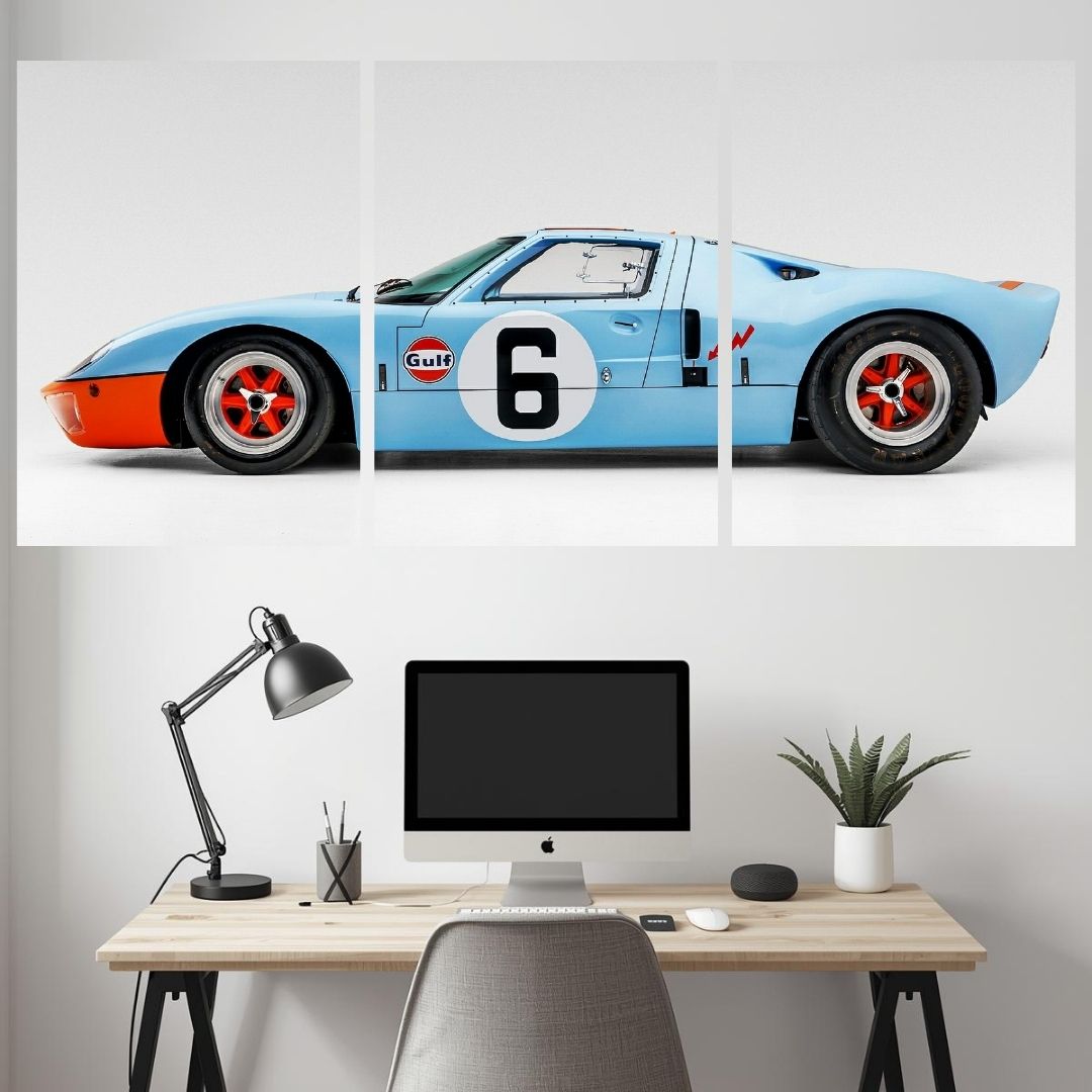 Car split poster 001- 3 Piece Set
