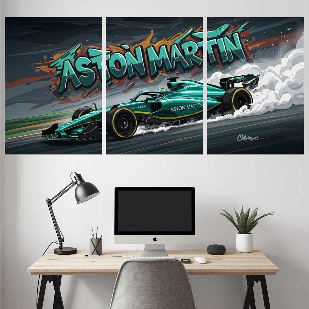 Car split poster 002 - Aston Martin - 3 piece set