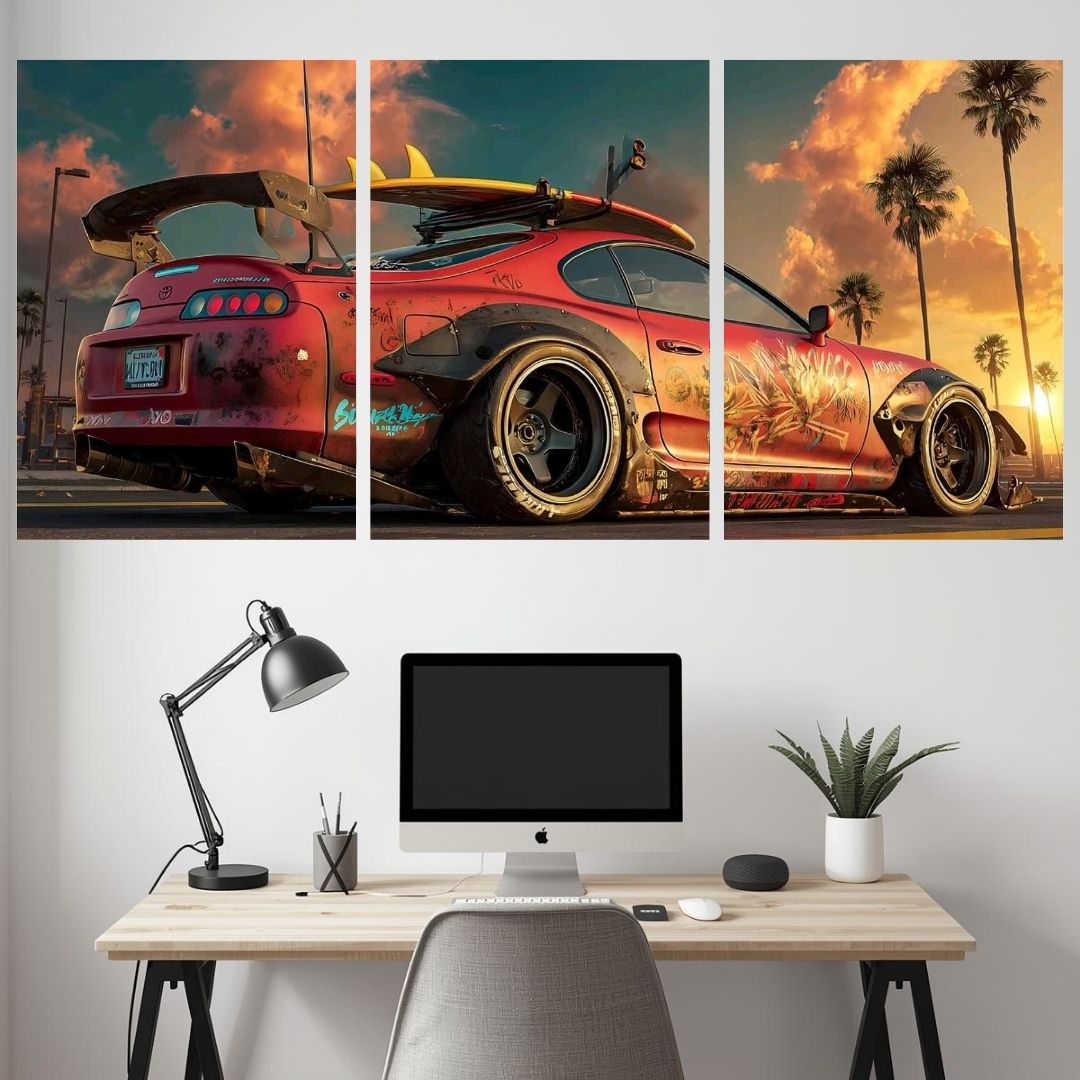CAR SPLIT POSTER 0 28- 3 PIECE SET