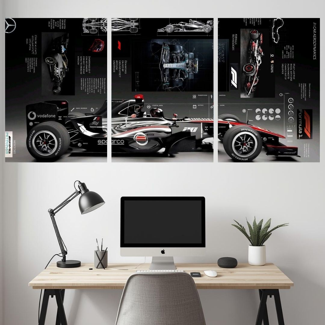 F1 SPLIT POSTER 033 - 3 PIECE SET