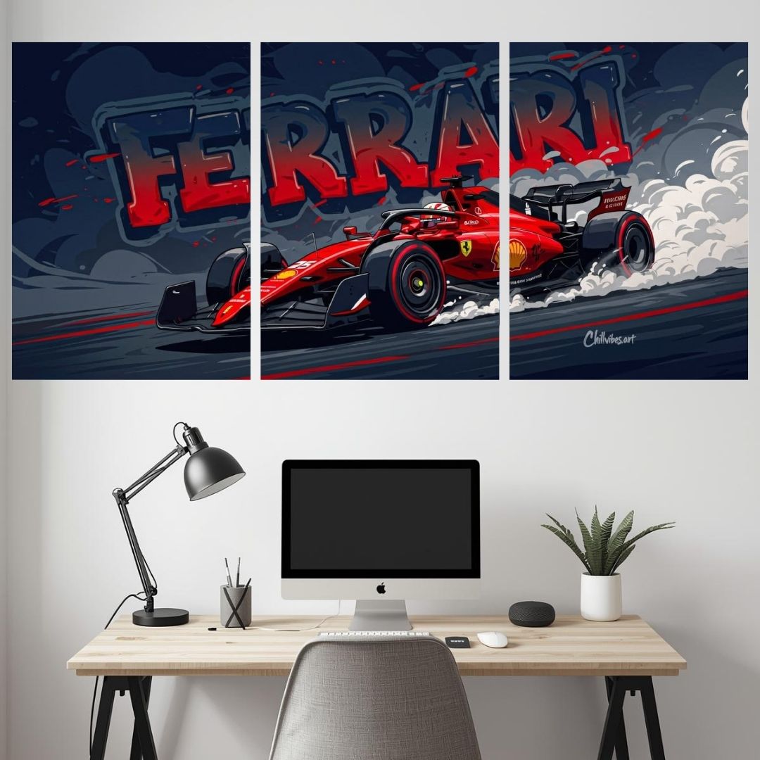 FERRARI CAR SPLIT POSTER 045 - 3 PIECE SET